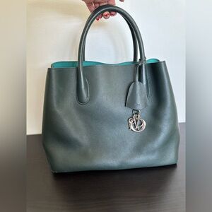 Authentic Dark green Dior tote with long strap
